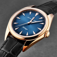 Load image into Gallery viewer, Revue Thommen Men&#39;s &#39;Heritage&#39; Blue Dial Black Leather Strap Automatic Watch 21010.2565
